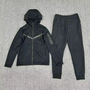 Survêtements slim pour hommes en molleton technique avec poches latérales, ensemble de jogging en molleton technique, survêtement d'hiver en molleton - Product Image 6