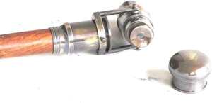 Bastón Victoriano Náutico con Mango Telescópico de Latón, Acabado Antiguo, Plegable, de Madera, Coleccionable, Vintage - Product Image 3