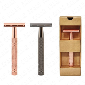 Rasoir de sécurité écologique pour homme en acier inoxydable, lame réutilisable et tranchante, manche couleur personnalisée, vente en gros OEM - Product Image 5