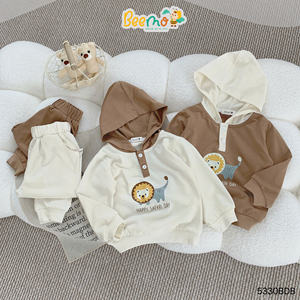 เสื้อผ้าเด็กสไตล์เกาหลีคุณภาพสูง ชุดฮู้ดดี้ผ้าฝ้ายพิมพ์ลายการ์ตูน สวมใส่สบาย แฟชั่นสำหรับเด็กผู้ชายวัยเตาะแตะ - Product Image 6