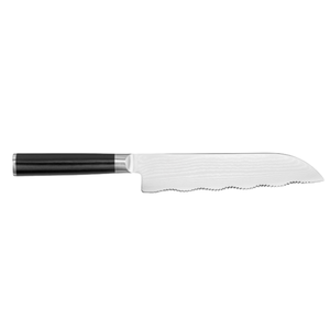 7 Inch Serrated Utility <b>Knife</b> Stainless Steel Sharp Blade Black Handle Multipurpose Kitchen <b>Knife</b> for Bread Meat Fruit <b>Slicing</b> - Product Image 1