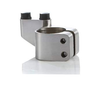 Kit de quincaillerie pour porte de douche en acier inoxydable sans cadre style grange coulissante avec rail en verre - Product Image 3