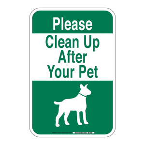 Panneau Brady résistant aux intempéries pour la collecte des déchets d'animaux, imprimé UV, signalisation extérieure pour parcs et sentiers - Product Image 1