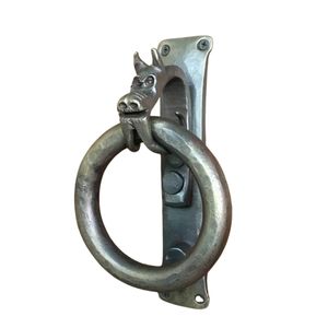 Anneau plat forgé à la main sur mesure, finition thermolaquée, pour la décoration, pour offrir en cadeau, pour portes de chambre, pour portes de jardin - Product Image 5