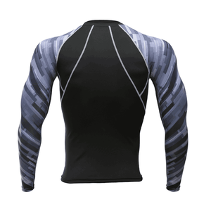 T-shirt de compression Rash Guard pour homme – Idéal pour la gym, le surf, la plongée et l'entraînement – Haut de sport très élastique pour homme - Product Image 6