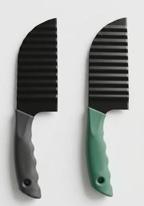 Wavy Blade Plastic Knife for Crinkle Cut Vegetables and Fries Manual <b>Fruit</b> Vegetable <b>Cutter</b> Multi Function Tool - Product Image 2