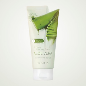 Soin du visage coréen K-Beauty Tersia Aloe Vera Soothing Cleansing Foam Fabriqué en Corée Nettoyant visage 150g - Product Image 4