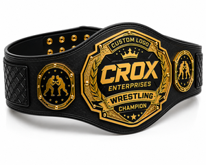 Ceinture de championnat de lutte unisexe avec logo personnalisé, boucle en alliage noir et or, trophée sportif formel, longueur 1,2 m pour événements et présentations - Product Image 3