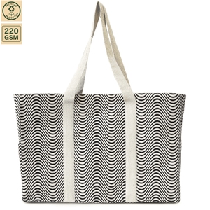 Sac de plage en toile de coton laminée de 8 onces, sac de voyage de plage 55x35x17 cm, logo personnalisé, vente en gros, OEM, marque privée, modèle SNK173 - Product Image 1