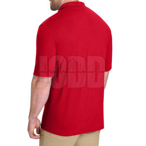 เสื้อยืดแขนสั้นผ้าฝ้ายถัก 100% ระบายอากาศได้ดี ดีไซน์สั่งทำได้ สีพื้น คุณภาพสูงสำหรับผู้ชาย - Product Image 6
