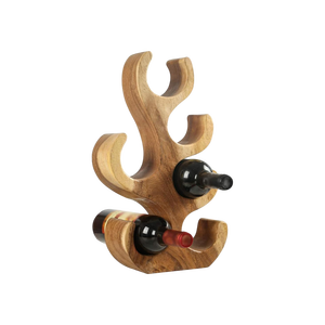 <b>Freestanding</b> Wooden Wine Rack Tree Wave Shape Bottle Holder Display Stand Storage Shelf For Home <b>Bar</b> Restaurant Wholesale - Product Image 1