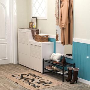 Versatile <b>Shoe</b> Rack <b>Bench</b> Three Tier <b>Storage</b> Organizer Space Saving Design Strong Stable Frame Comfortable Seating Entryway - Product Image 2