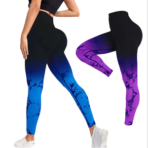 Pantalons de yoga sexy pour femmes avec logo personnalisé par sublimation, taille élastique – Commandes en gros de haute qualité pour les détaillants - Product Image 1