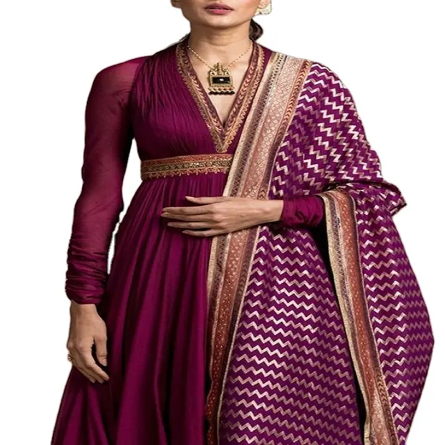インドからの卸売価格でパーティーウェアのドレスのためのホット販売Salwar Kameez女性インド民族服女性