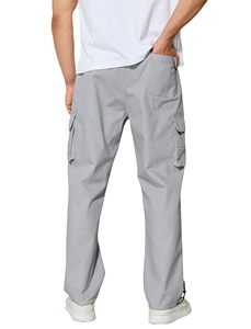 Pantalon cargo homme personnalisé respirant taille mi-haute, multi-poches, style streetwear, jogger, pour l'extérieur - Product Image 4