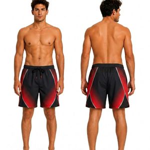 Pantalones Cortos Deportivos para Hombre Olive Contrast Panel, Tejido de Alto Rendimiento, Construcción Flexible, Absorbe la Humedad, Pantalones Cortos de Surf Premium - Product Image 3