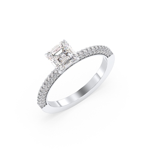 Anillos de compromiso de moissanita con certificación GRA personalizados REYES para mujer, plata de ley 925, regalo de boda, joyería a precio de mayoreo - Product Image 1