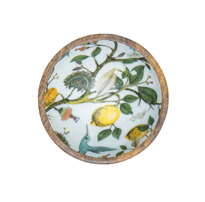 Tableware Decorative Serving <b>Bowl</b> With Enamel Printed Wood Premium Quality Handcrafted Good Products For Food Salad Serving - Product Image 3