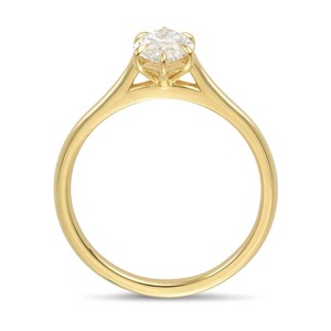 Bague de mariage classique en or massif 14 carats avec diamant de laboratoire taille marquise 2 carats, sertissage cathédrale 6 griffes, certifiée IGI - Product Image 6