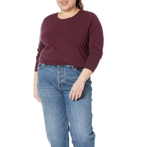 Nouveauté T-shirts à manches longues pour femmes en coton imprimé respirant avec logo personnalisé - Product Image 4