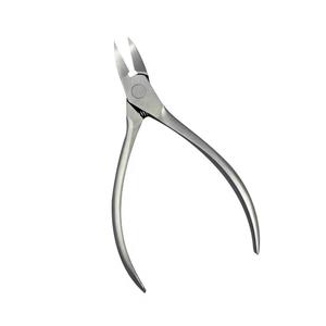 Coupe-ongles professionnel en acier inoxydable, à pointe incurvée/droite, pointe acérée, ouverture large, portable, pour usage adulte, style simple - Product Image 1