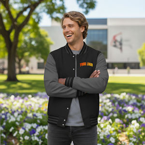 Chaqueta Varsity de Invierno para Hombre de Calidad Personalizada con Diseño de Bordado Chenille, Impermeable y Resistente al Viento - Product Image 4