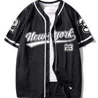 Maillot de baseball personnalisé tendance pour homme, tricoté, col rond, impression par sublimation, uniforme sportif