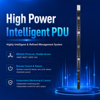 PDU intelligent haute puissance triphasé 380V 32A avec 9 prises Schuko, 3 prises C19, 12 prises C13, interrupteur de temporisation, SNMP, MQTT, système intelligent pour hôtel