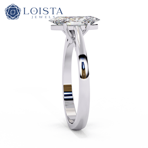 Anillo de Compromiso Solitario con Diamante Redondo Brillante de Platino LOISTA, Color D, Certificado GIA, Joyería Clásica para Mujer - Product Image 3