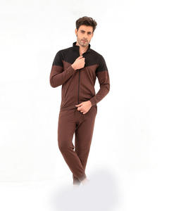 Chándal Moderno de Dos Tonos para Hombre, Ropa Deportiva Marrón y Negra, Ideal para Uso Diario - Product Image 4