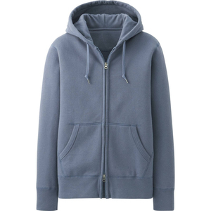 Unisex Hooded Zip-Up Sweatshirt Solid Color French Terry Leather Casual Winter Regular Fit Pocket Design Breathable Eco-Friendly - Product Image 3