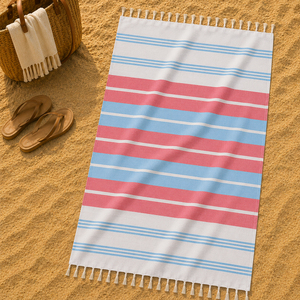 Serviette de plage turque en coton 100% de qualité supérieure, séchage rapide, douce, absorbante, rayée, vente en gros, fabrication OEM - Product Image 1