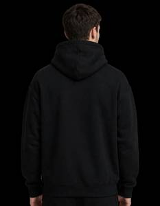 Sudadera con capucha de invierno para hombre, 100% algodón, corte regular, forro polar, con cremallera completa, bolsillo canguro, color liso, transpirable, con transferencia de calor - Product Image 1