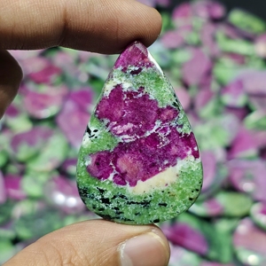พลอยทับทิมธรรมชาติอัญมณี zoisite cabochons - Product Image 4