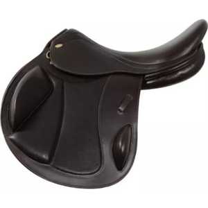 Selle anglaise de cheval en cuir marron de qualité supérieure selle de saut en cuir à siège souple pour se débarrasser du cheval à un prix abordable - Product Image 1