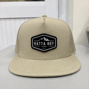 Perforated 5 Panel Sport Snapback <b>Hats</b> <b>Flat</b> Bill, Custom Gorras Trucker Cap 3D Embroidered Breathable Mesh for Outdoor - Product Image 1