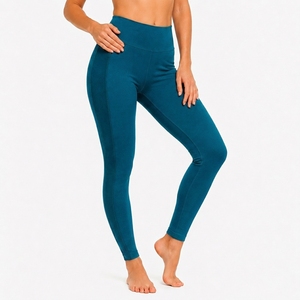 Leggings de sport taille haute pour femmes, en spandex/polyester écologique de qualité supérieure, longueur intégrale, fournisseur direct d'usine OEM personnalisé - Product Image 3