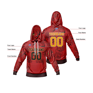 Sweat à capuche unisexe pour homme, coupe classique, en polaire polyester 360g, écologique, avec logo personnalisé, broderie 3D et impression en relief, style streetwear - Product Image 2