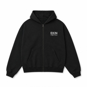 เสื้อฮู้ดดี้ผู้ชายไซส์ใหญ่ ผ้าฟลีซหนานุ่ม คุณภาพสูง 400 กรัม ผ้าฝ้าย 100%  พร้อมซิป  รับสกรีนโลโก้ตามสั่ง - Product Image 1
