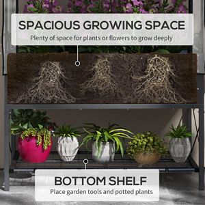 Couvre-pieds noirs surélevés en métal pour jardinière, revêtement de fond de bac à plantes surélevé pour la plantation de légumes, produit pour bâtiments de jardinage - Product Image 5