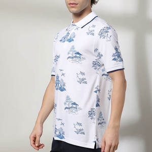 Polo de Golf de Poliéster Transpirable de Primera Calidad para Hombre, de Secado Rápido, de Manga Corta, con Logotipo Personalizado por Sublimación, Tallas Grandes - Product Image 1