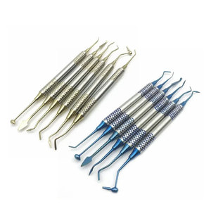 Kit de 6 spatules dentaires manuelles en composite, plaquées titane, réutilisables, légères, pour une précision optimale - Product Image 1