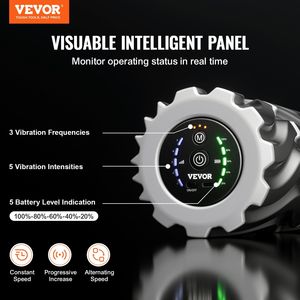 Rullo Massaggiante Elettrico a 5 Velocità, 40 cm, Ricaricabile, in Schiuma EVA ad Alta Densità, con 3 Modalità di Vibrazione - Product Image 2