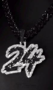 Moissanite Silver Two Letter Pendant Iced Out Hip Hop <b>Custom</b> <b>Name</b> <b>Necklace</b> Luxury Street Style Gift For Men And Women - Product Image 6