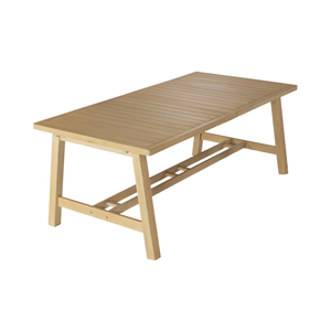 Mesa de comedor de madera de acacia extensible moderna | Mesa rectangular sólida con extensión de hoja oculta | Perfecta para patios y villas - Product Image 1