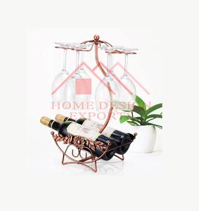 Porte-bouteille en verre pour décorations de table Garden Party Decor Porte-bouteille de vin Vente à chaud Porte-bouteille en métal - Product Image 6