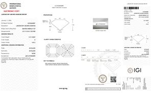 Diamante de Alta Calidad de 1.01 Quilates, Corte Asscher, con Certificado IGI, Cultivado en Laboratorio CVD, Color D, Claridad VVS2, para Anillo de Boda Personalizado - Product Image 2
