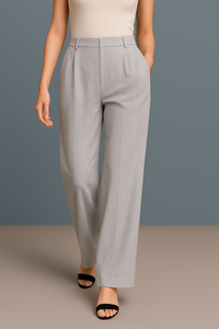 Pantalones Anchos Minimalistas para Mujer, Cintura Alta, Corte Holgado, Básicos, Tela Suave, Diseño Limpio, Elegantes, Casuales, para Uso Diario - Product Image 4