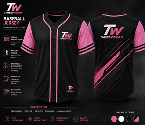Maillot de baseball unisexe noir et rose à blocs de couleur, manches courtes, anti-humidité, vêtement de sport pour adulte, design boutonné sur le devant - Product Image 6