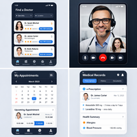Application mobile de réservation de soins de santé intelligents et de consultation en ligne |   Développement Android natif, version Internet disponible, Linux MAC